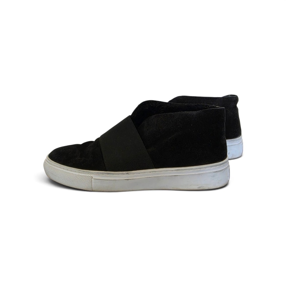 Via Spiga V-Sayer Black Suede Shearling Cozy Winter Snekers Booties sz 7